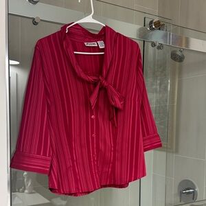 Vintage dark pink Striped Women's Top